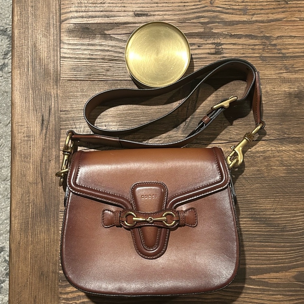 Gucci Medium Lady Web Ombre Brown- Leather Strap - Picture 3 of 7